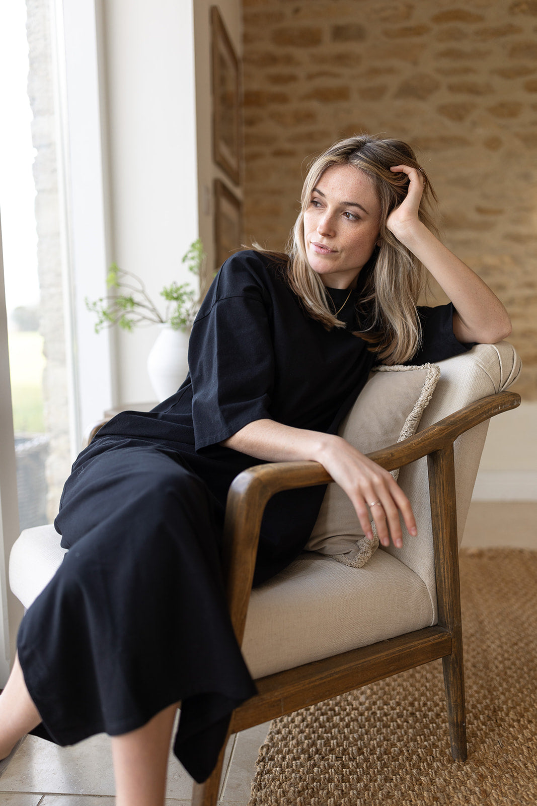 Megan Oversized Organic Cotton Midi Dress