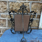 Vintage Ornate Brass-Toned Metal Picture Frame