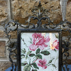 Vintage Ornate Brass-Toned Metal Picture Frame