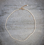 Pearl necklace, tiny 3mm