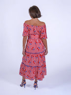'MICHELE' DRESS IN CHERRY STRIPE