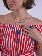 'MICHELE' DRESS IN CHERRY STRIPE