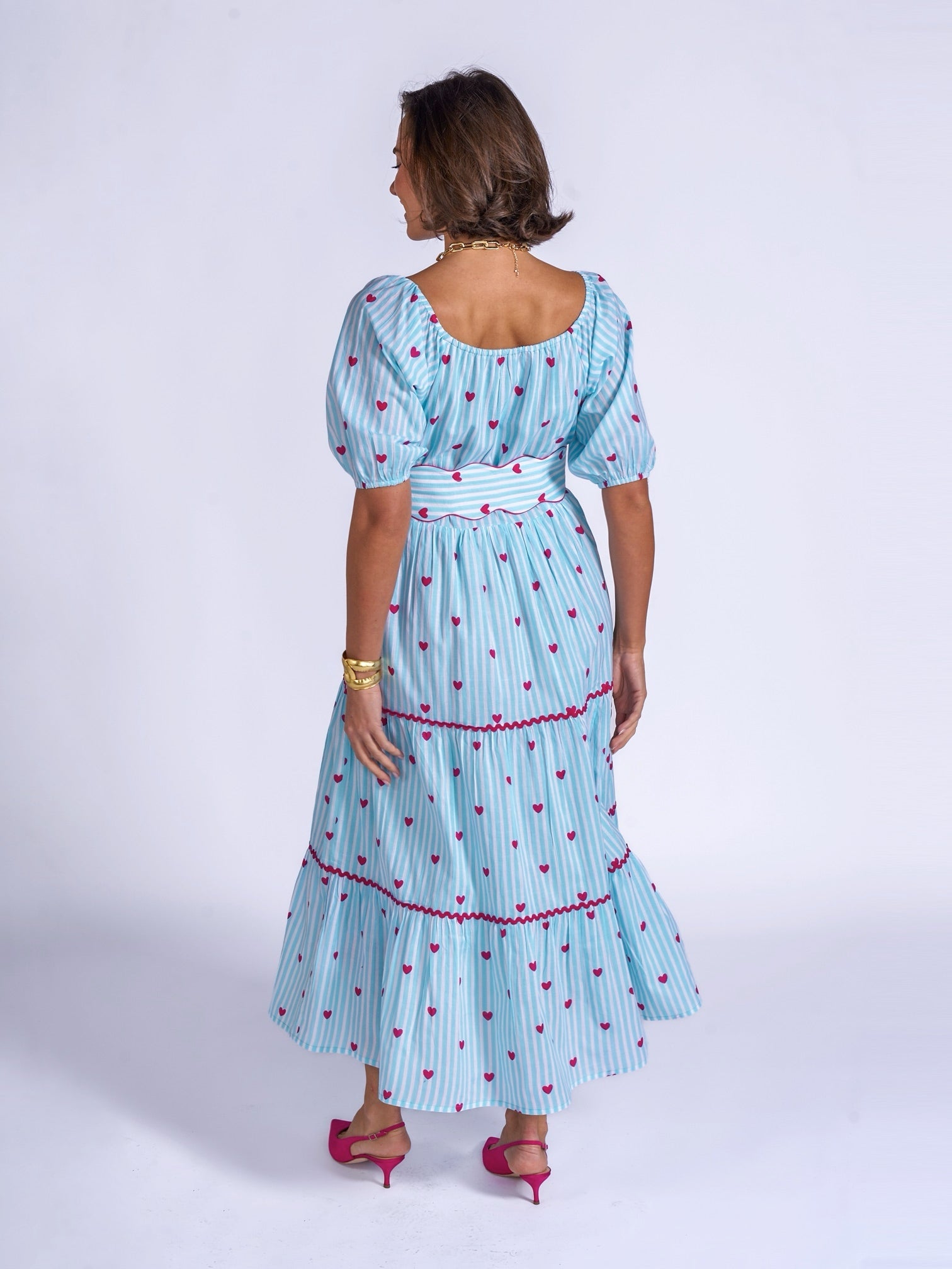 'MICHELE' DRESS IN PINK HEART