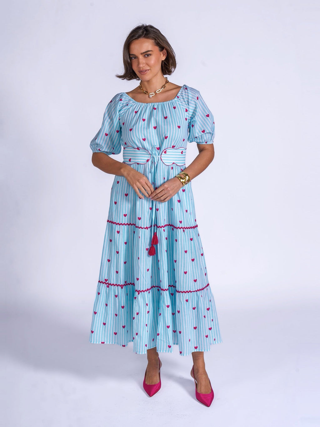 'MICHELE' DRESS IN PINK HEART