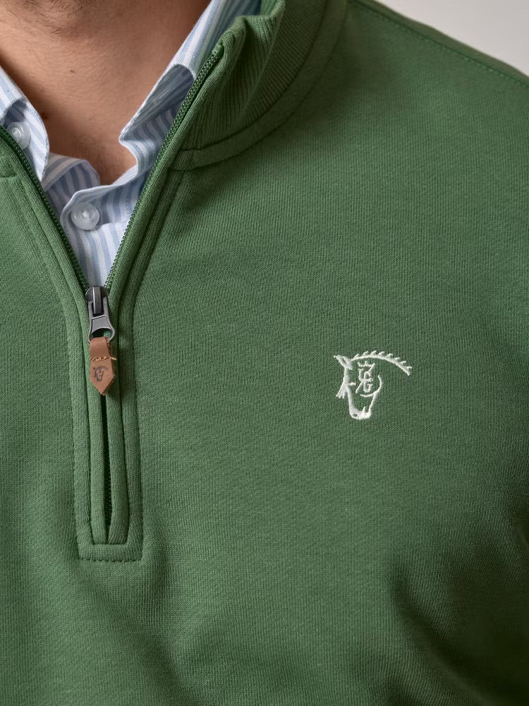 The Weekend Quarter-Zip in Mid-Green