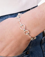 Mid Silver Snaffle Bracelet