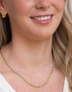 Mint Green Enamel Necklace