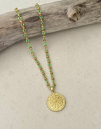 Mint Green Enamel Necklace