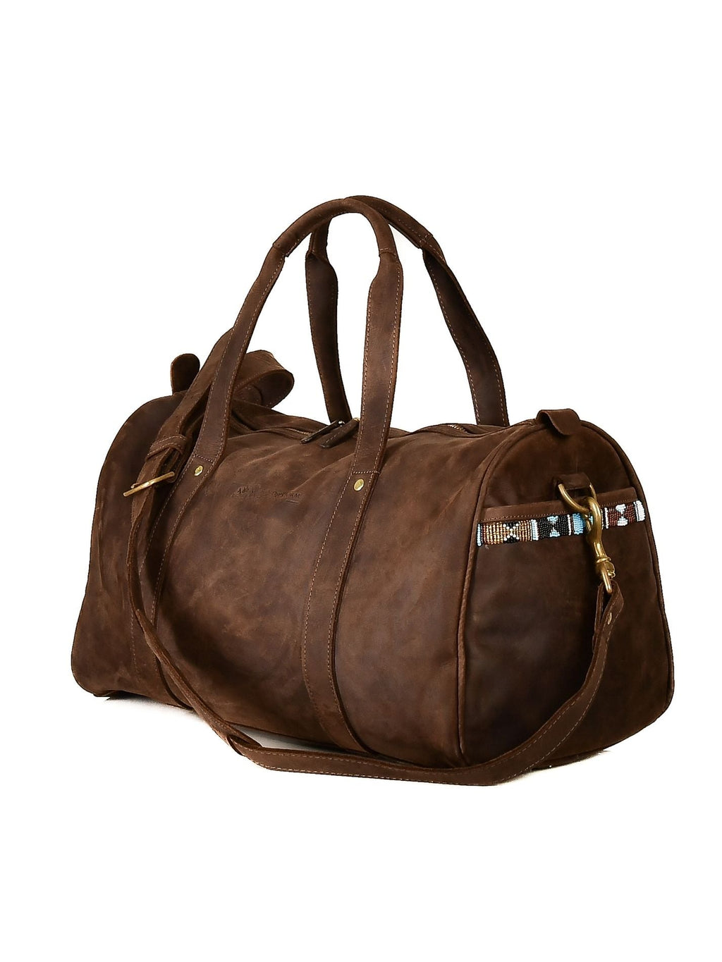 Leather Explorer Duffle Bag - Mocha