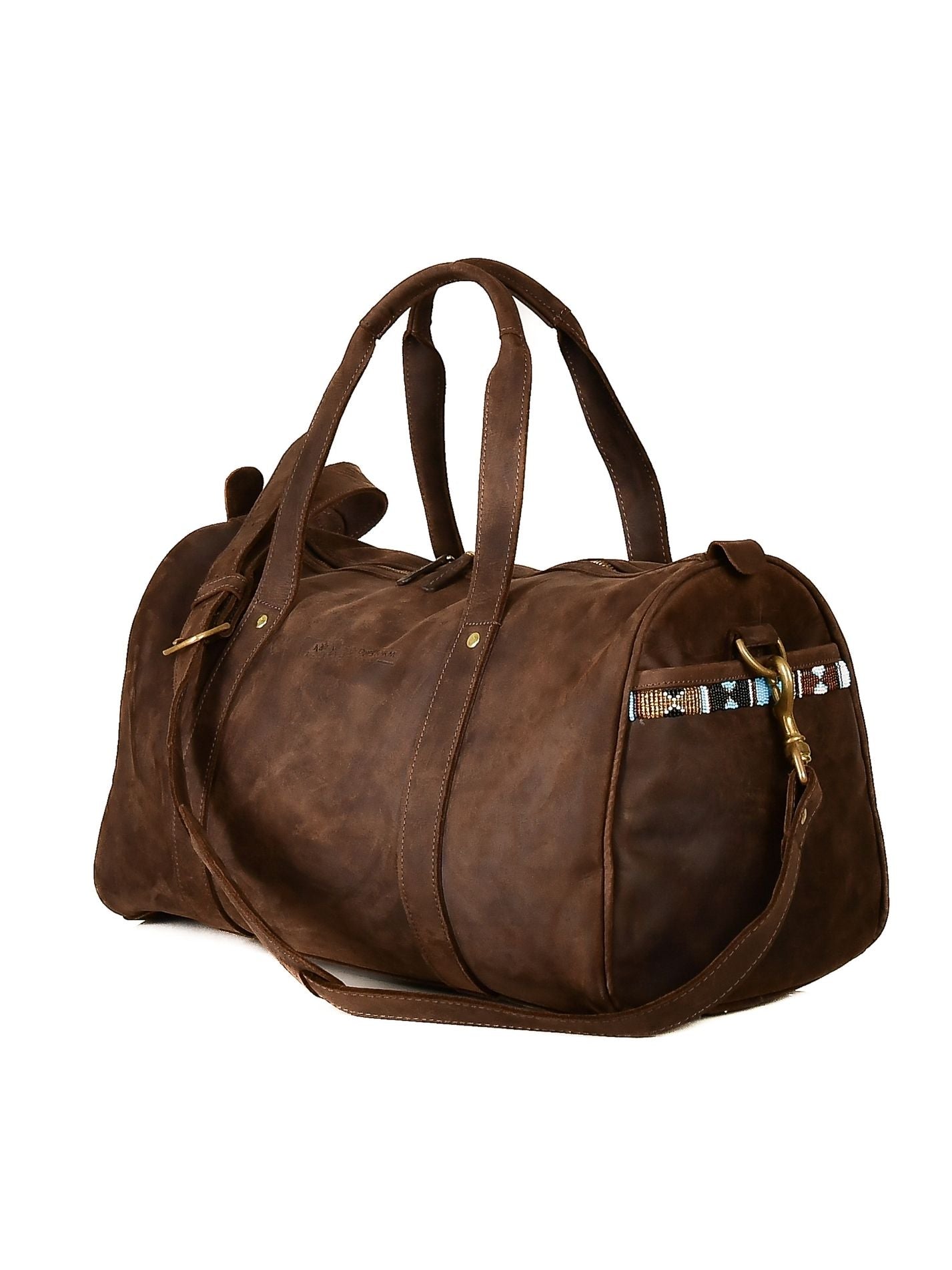 Leather Explorer Duffle Bag - Mocha