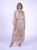 'MONACO' DRESS SNOW LEOPARD