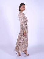 'MONACO' DRESS SNOW LEOPARD