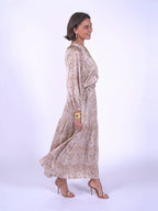 'MONACO' DRESS SNOW LEOPARD