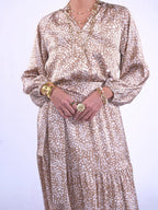 'MONACO' DRESS SNOW LEOPARD