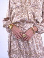 'MONACO' DRESS SNOW LEOPARD