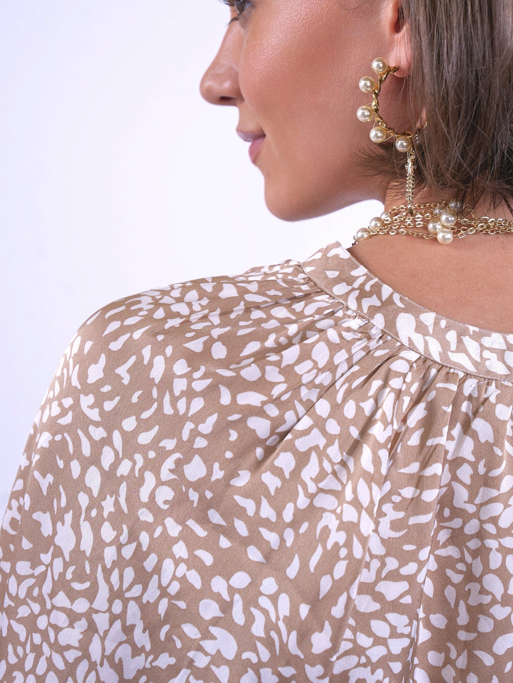 'MONACO' DRESS SNOW LEOPARD
