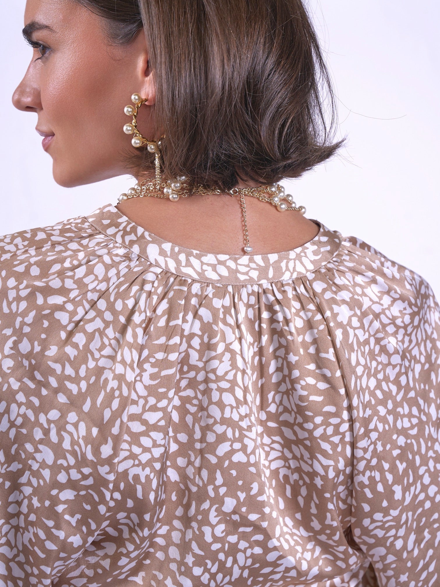 'MONACO' DRESS SNOW LEOPARD