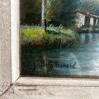 Vintage French Pastel Landscape Artwork by Jeanne Bily-Bossard in a Montparnasse Frame