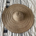 LARGE RAFFIA HAT FROM NIGERIA. WALL ART.