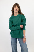 Nancy Oversized Organic Cotton Pine Green Sweatshirt