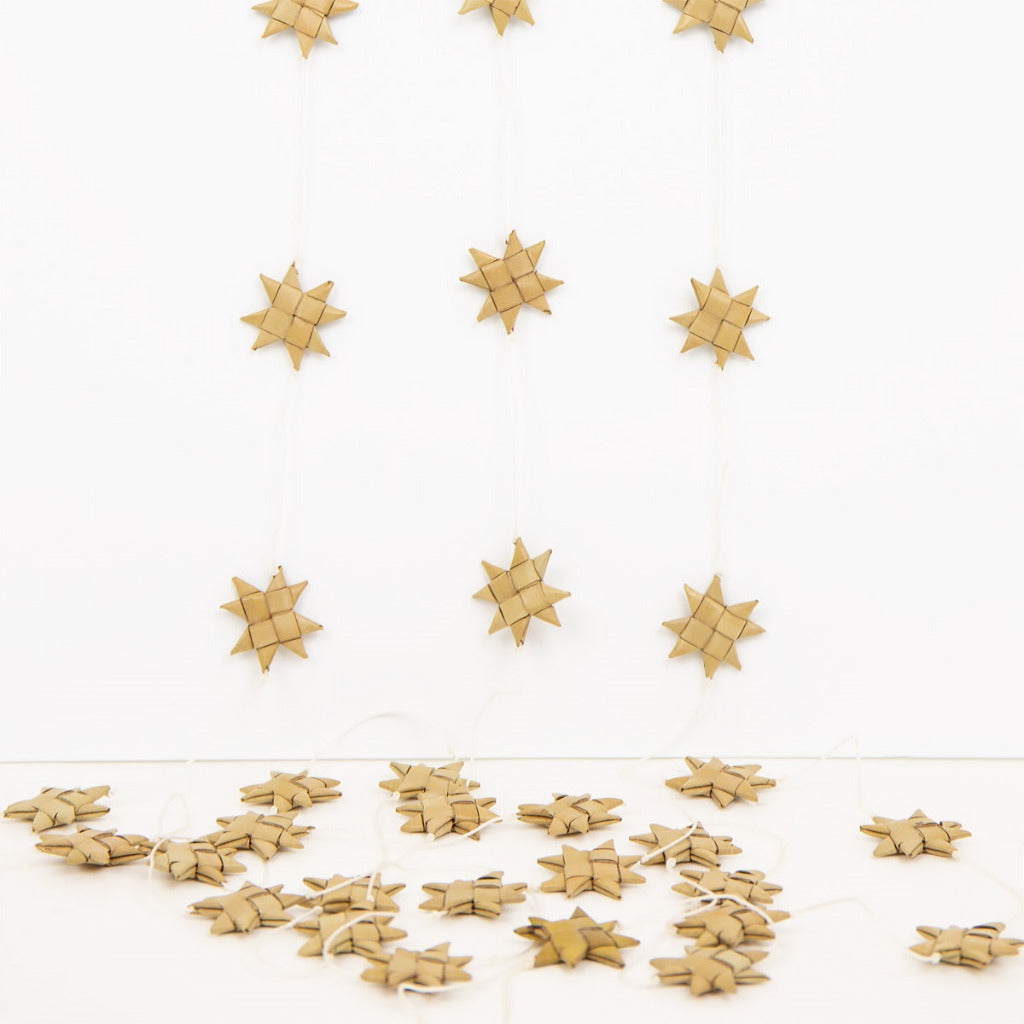 Natural Handmade Star Garland - Fair Trade | 4.5Mtr