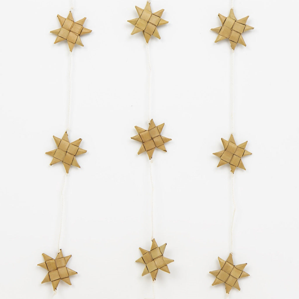 Natural Handmade Star Garland - Fair Trade | 4.5Mtr