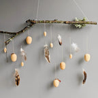 Natural Wooden Hanging Easter Egg Decorations