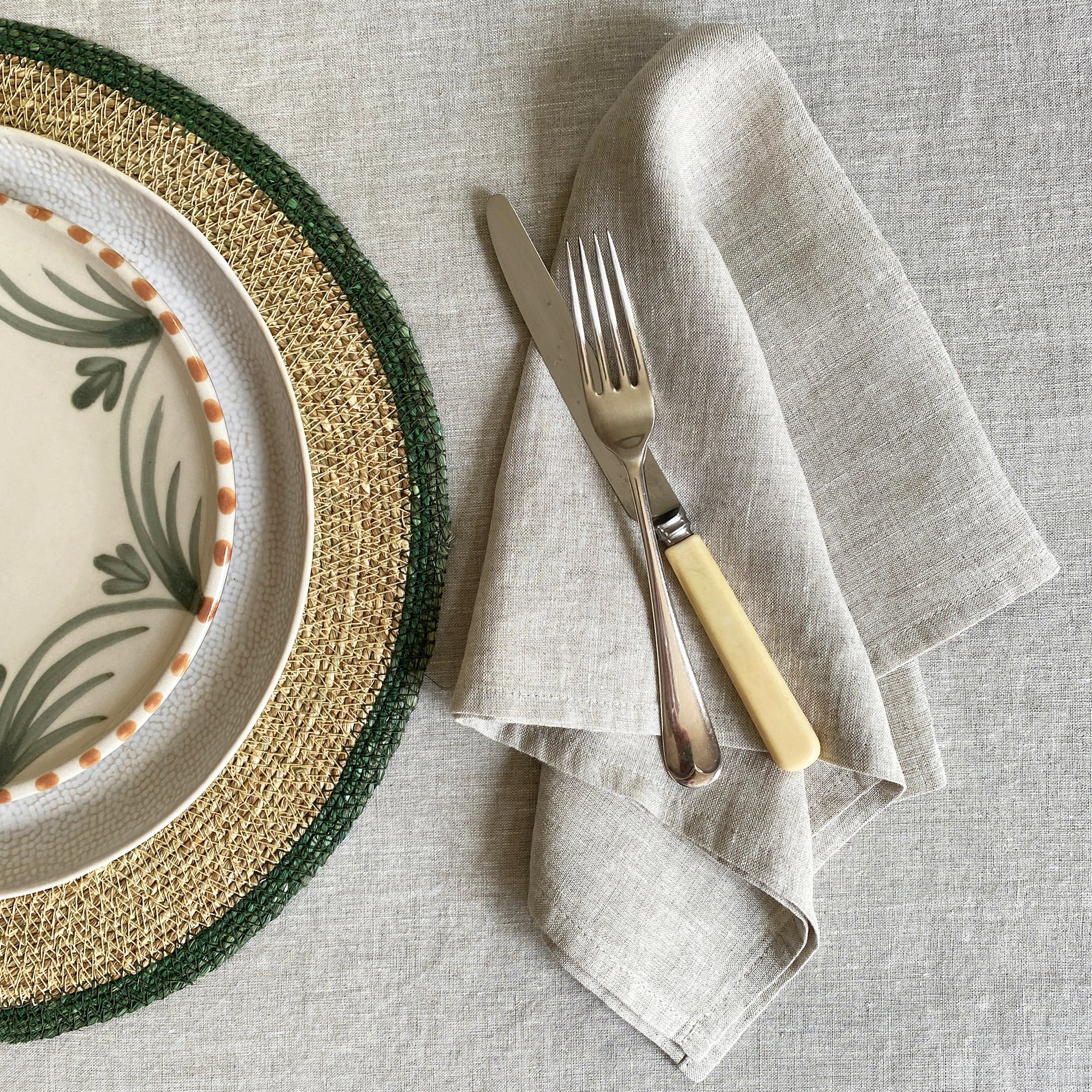 Natural Linen Tablecloth - 160 x 250cm