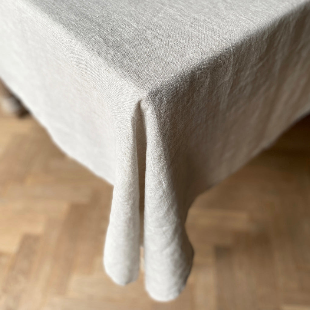 Natural Linen Tablecloth - 160 x 250cm