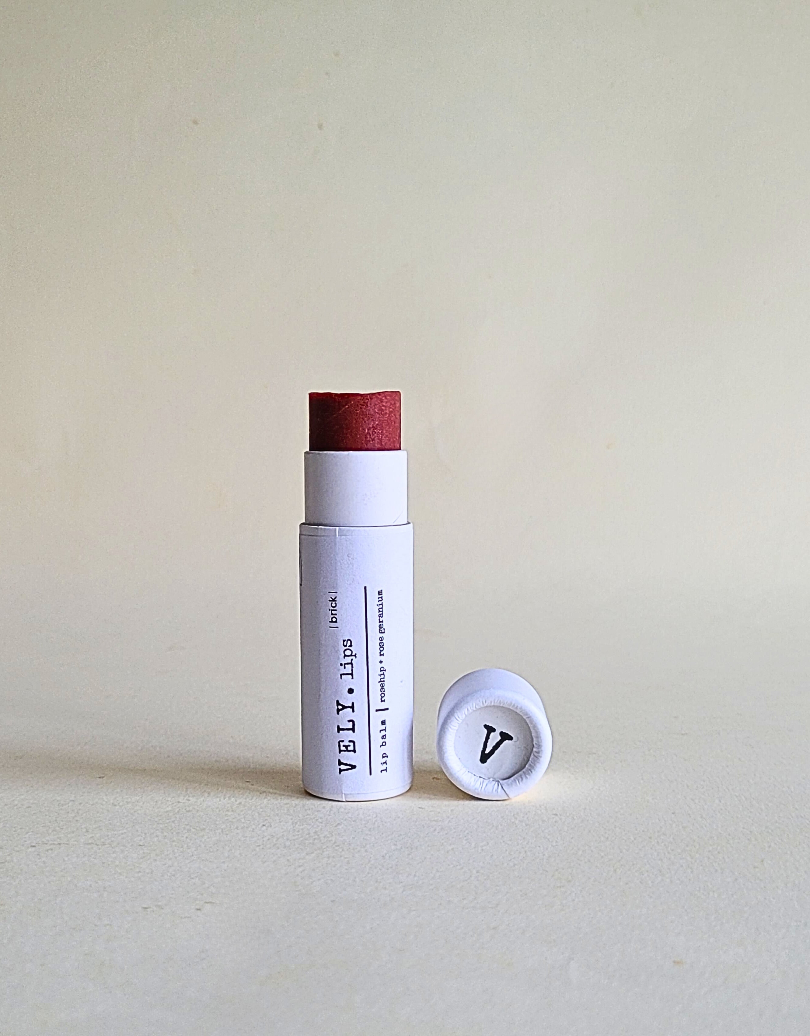 Natural Vegan Tinted Lip Balm - Brick