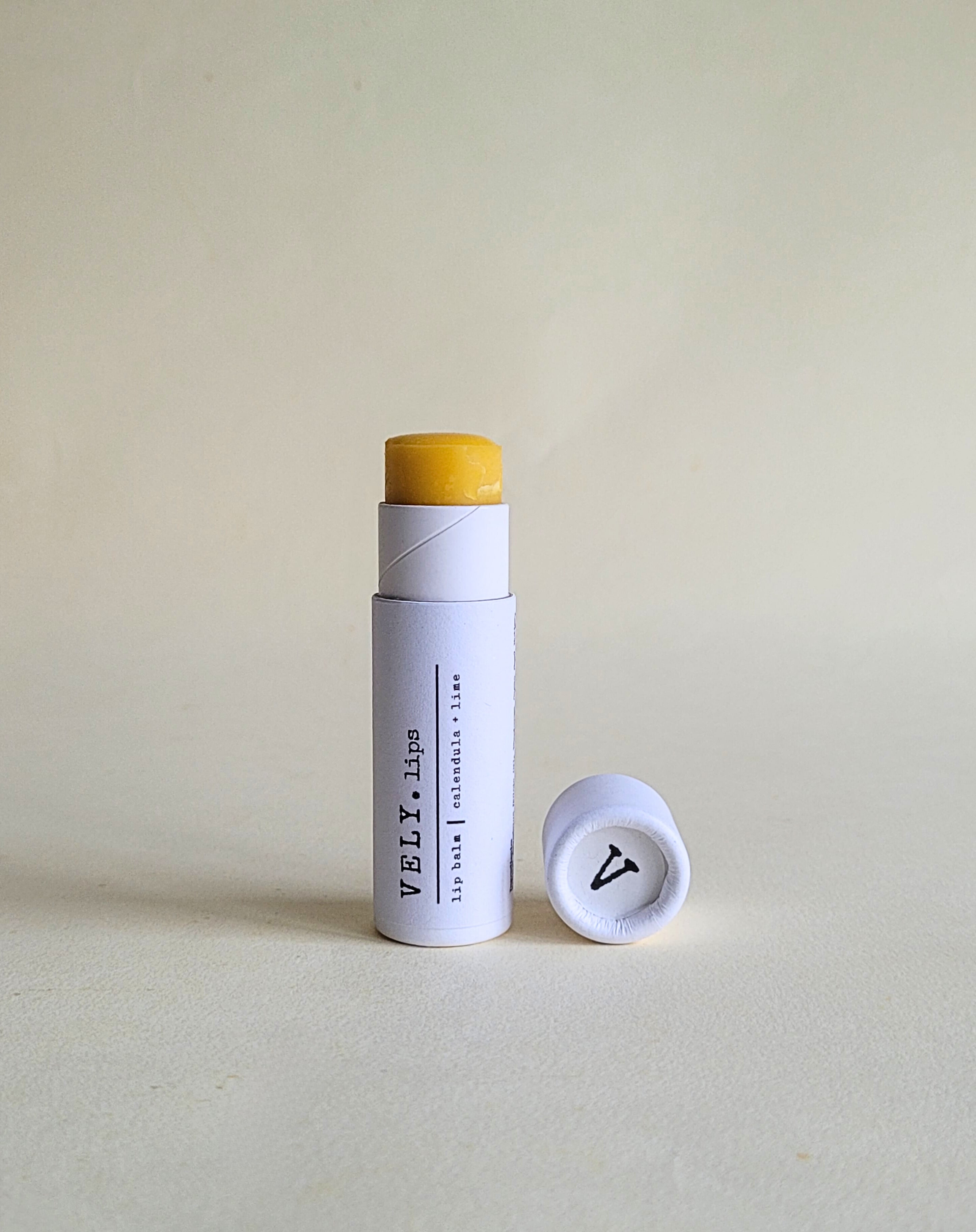 Natural Vegan Lip Balm With Organic Calendula Extract and Lime