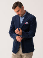 Navy Blue Corduroy Blazer