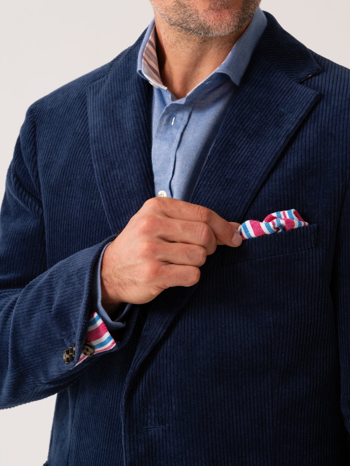 Navy Blue Corduroy Blazer