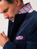 Navy Blue Corduroy Blazer