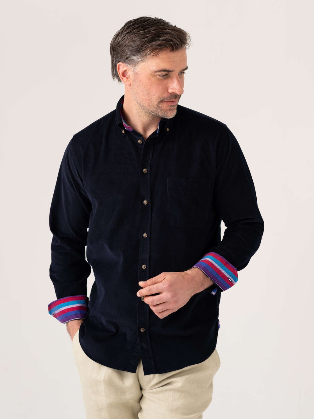 Dark Navy Cord Shirt