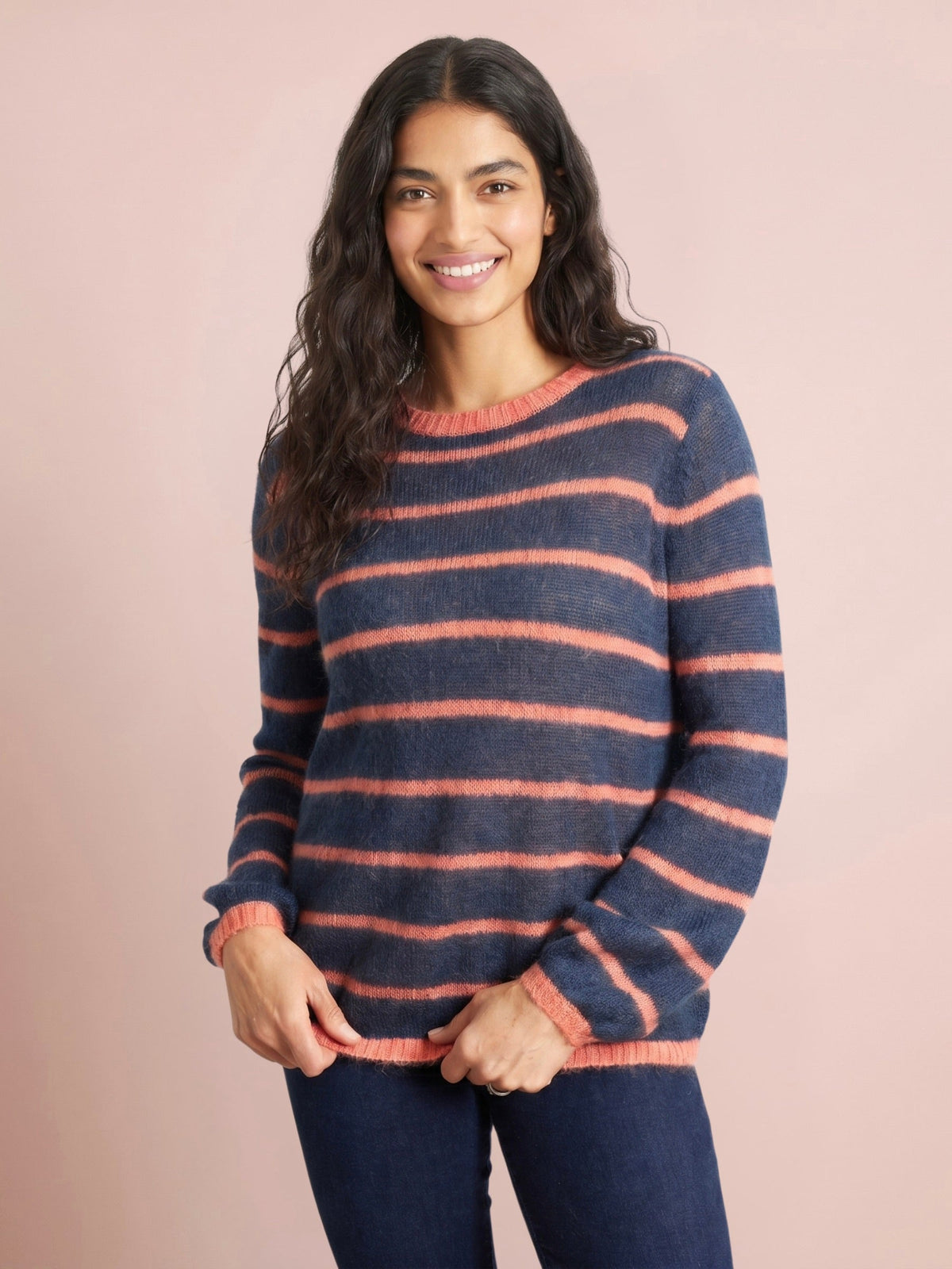 Emma Colourful Striped Mohair & Merino Knit Jumper