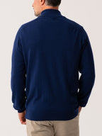 The Mara Navy Quarter Zip Jumper - Wool & Cashmere