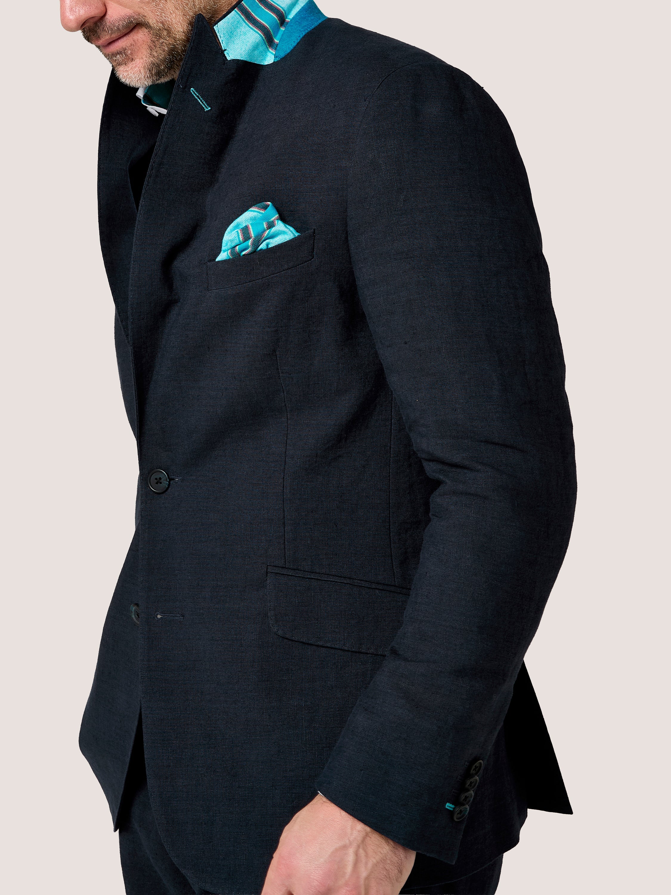 Deep Navy Linen Blazer - PRE ORDER ONLY