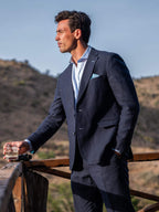 Deep Navy Linen Blazer - PRE ORDER ONLY