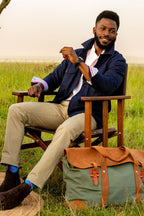 Navy Cotton Shirt Jacket