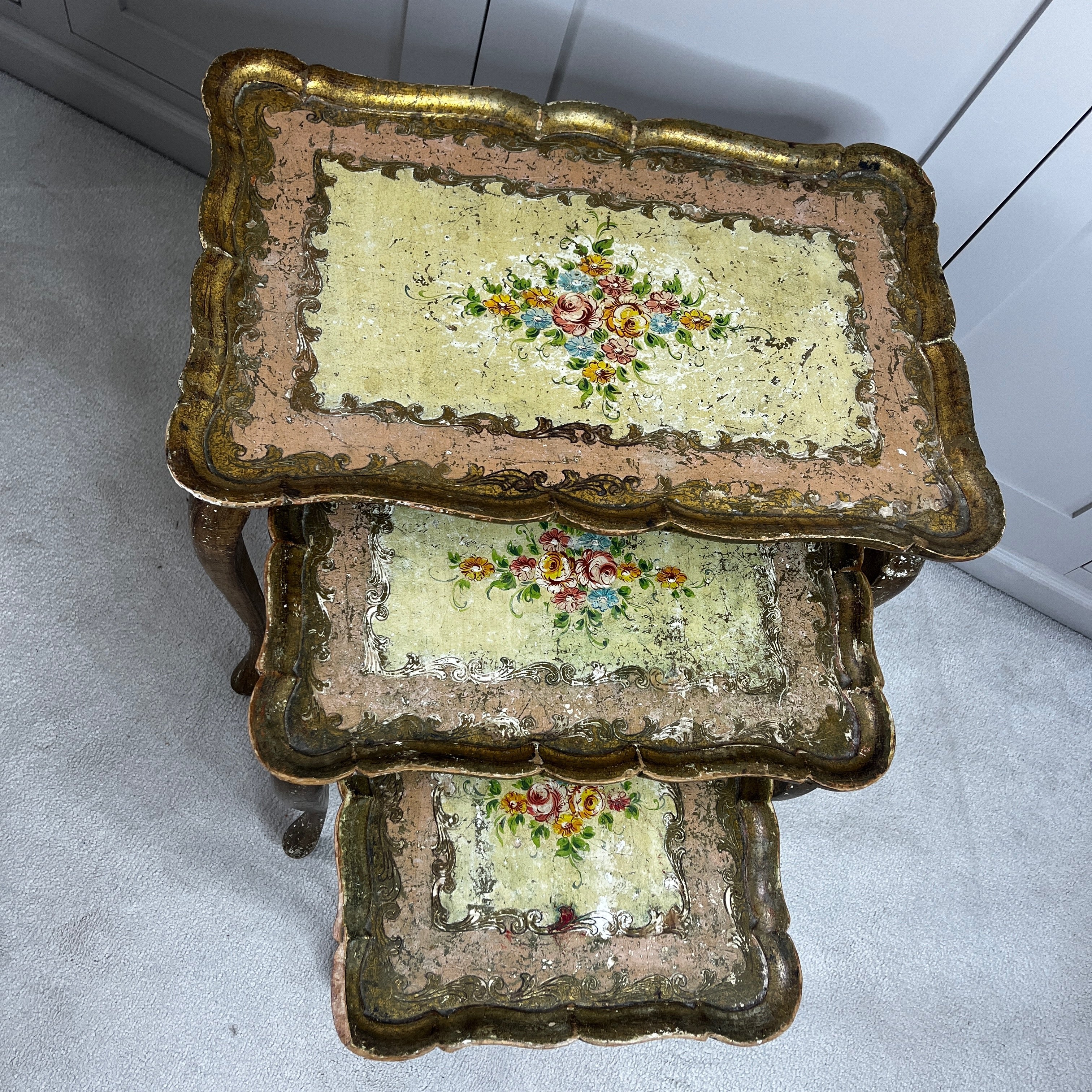 Vintage Nest of Florentine Tables