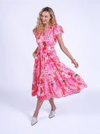 'NIECE' DRESS IN PINK PATCH