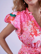 'NIECE' DRESS IN PINK PATCH