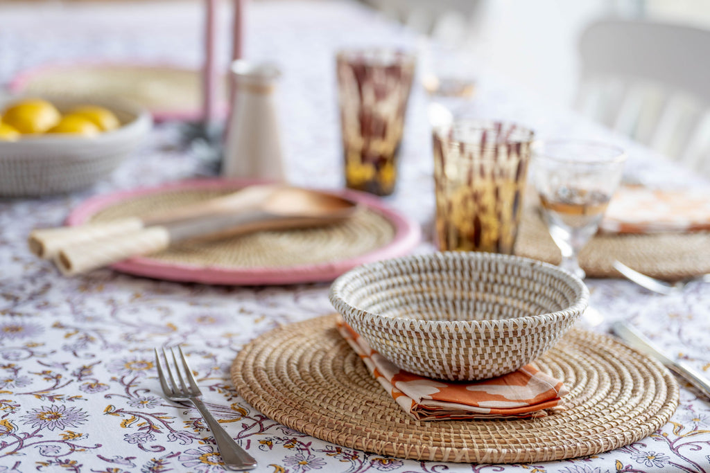 Handwoven Natural Placemats from Nigeria – Set of 4