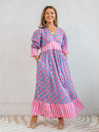 'NO REGRETS' DRESS IN STRAWBERRIES AND CREAM