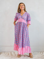 'NO REGRETS' DRESS IN STRAWBERRIES AND CREAM