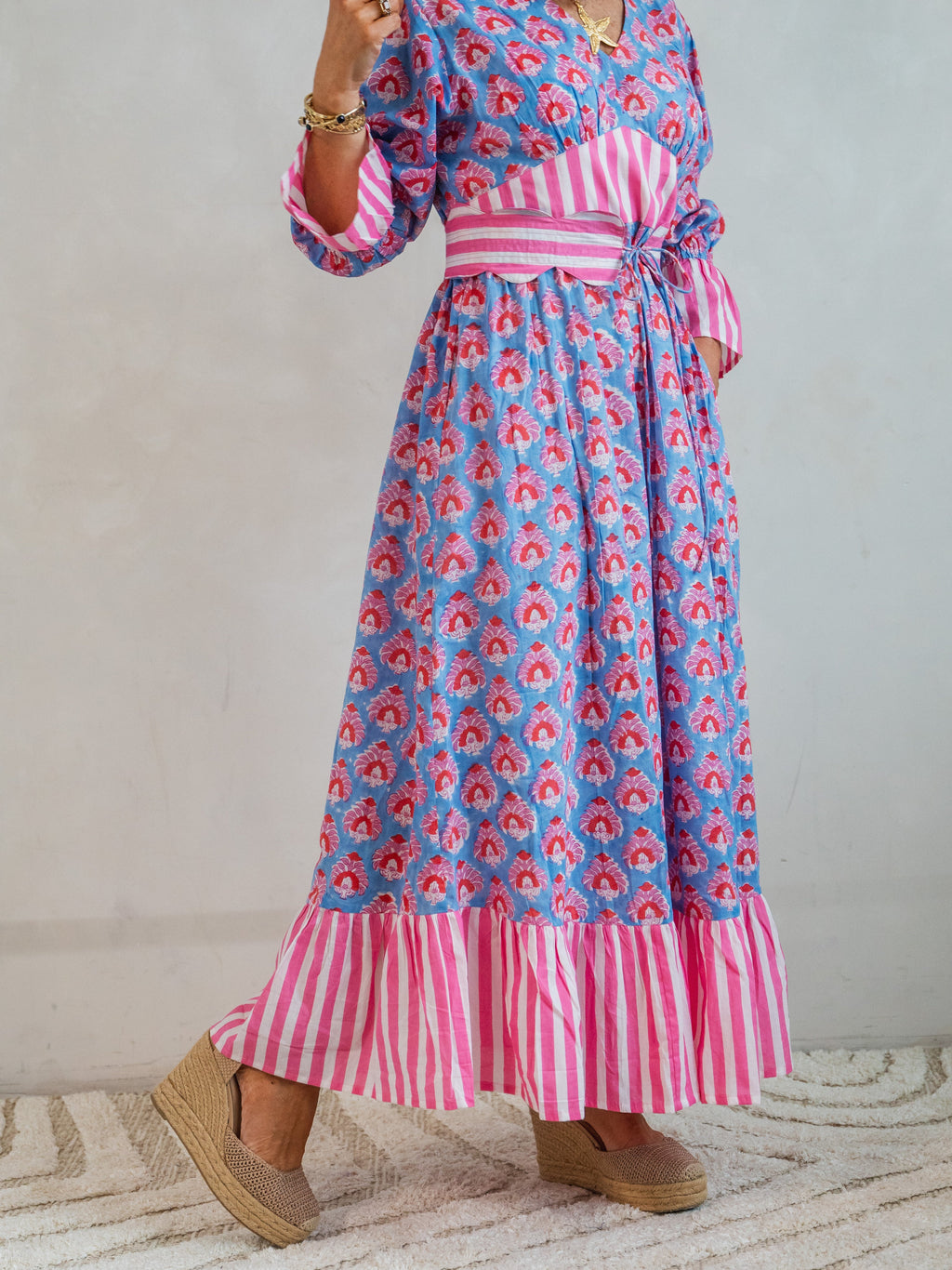 'NO REGRETS' DRESS IN STRAWBERRIES AND CREAM