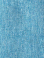 Nyota Turquoise Linen Shirt - Grandfather Collar