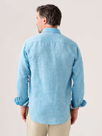 Nyota Turquoise Linen Shirt