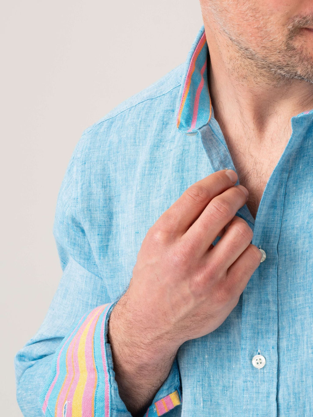 Nyota Turquoise Linen Shirt